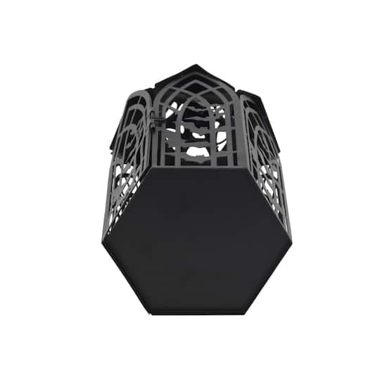 Black Metal Bats Pillar Candle Lantern by Ashland